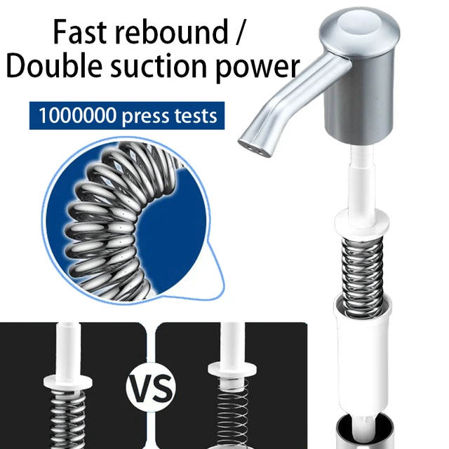 เครื่องจ่ายสบู่เหลวอ่างล้างจานแบบสองพอร์ต ท่อต่อขยาย เครื่องจ่ายสบู่เหลว ผงซักฟอกแบบใช้ซ้ำได้ และเครื่องจ่ายเจลทำความสะอาดมือ 5