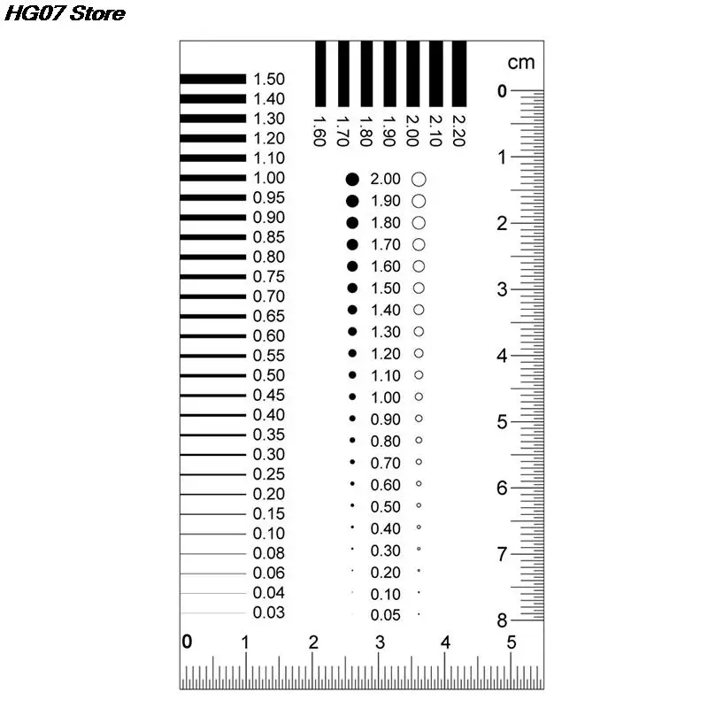 

90x55mm Measuring Pass Badge Gauge Stain Card Point Gauge Wire Gauge Transparent Film Ruler Stain Crack Contrast Ruler 2022