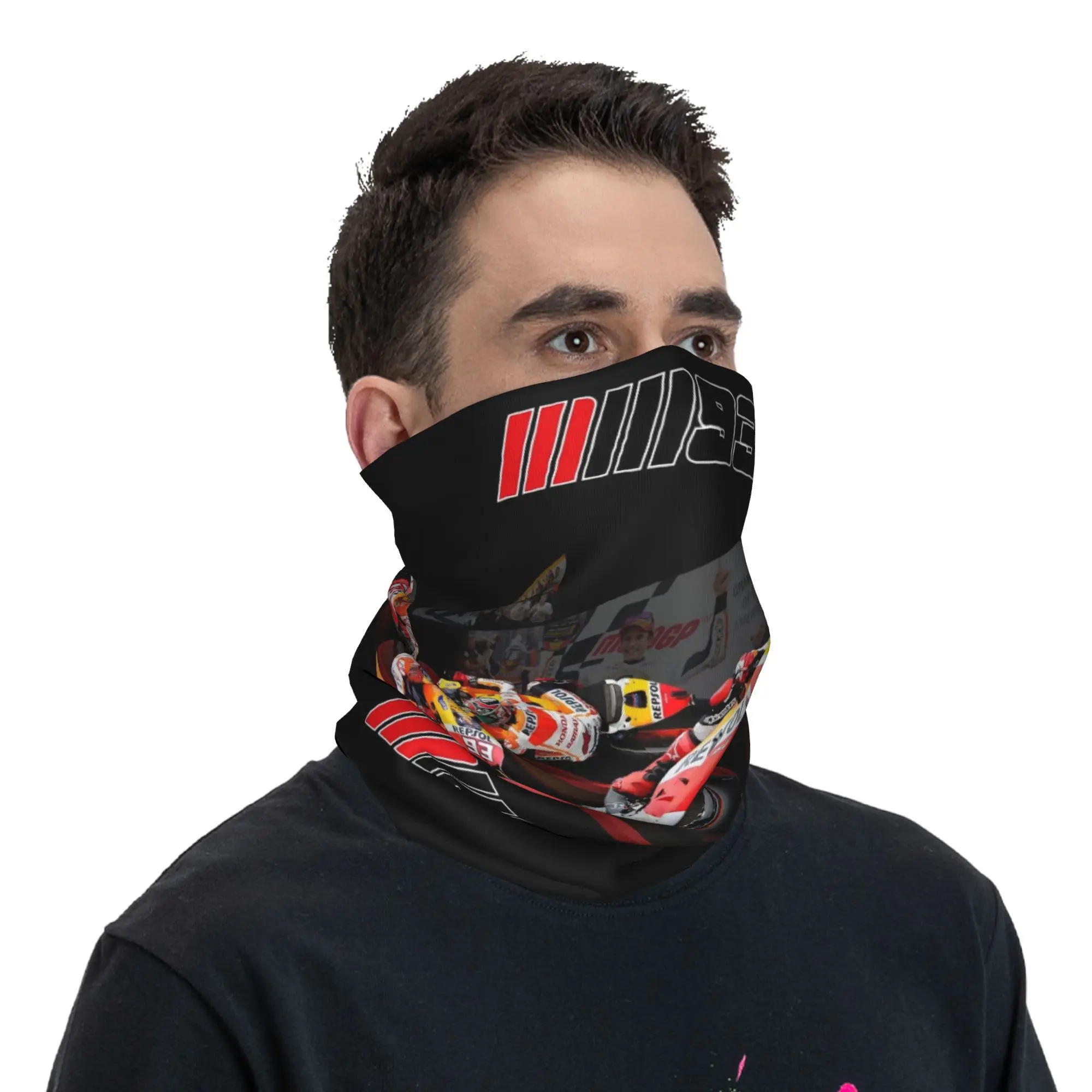 Motorcycle Racing Marquezes Bandana Neck Gaiter UV Protection Face Scarf Cover Men Women Headwear Tube Balaclava