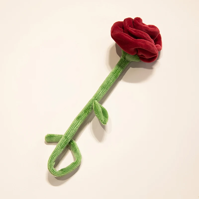 Charming Rose Plush Bouquet, Soft Fluffy Flower Gift for Birthday or Home Décor