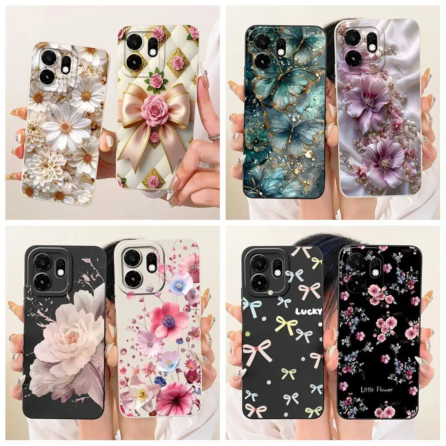 Fashion Daisy Flower Painted Soft Silicone Bumper Phone Case