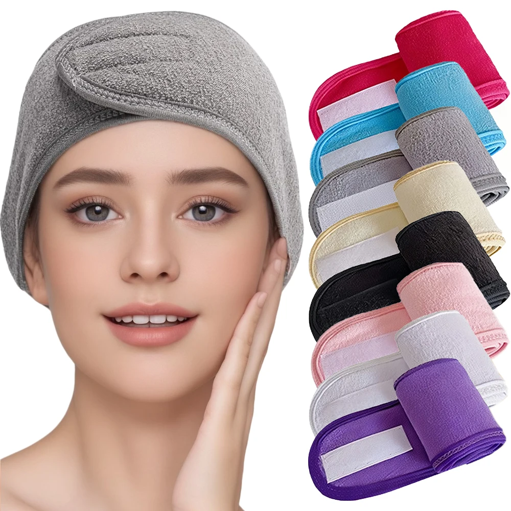 WomenAdjustableSPAFacialHeadbandBathMakeupHairBandHeadbands