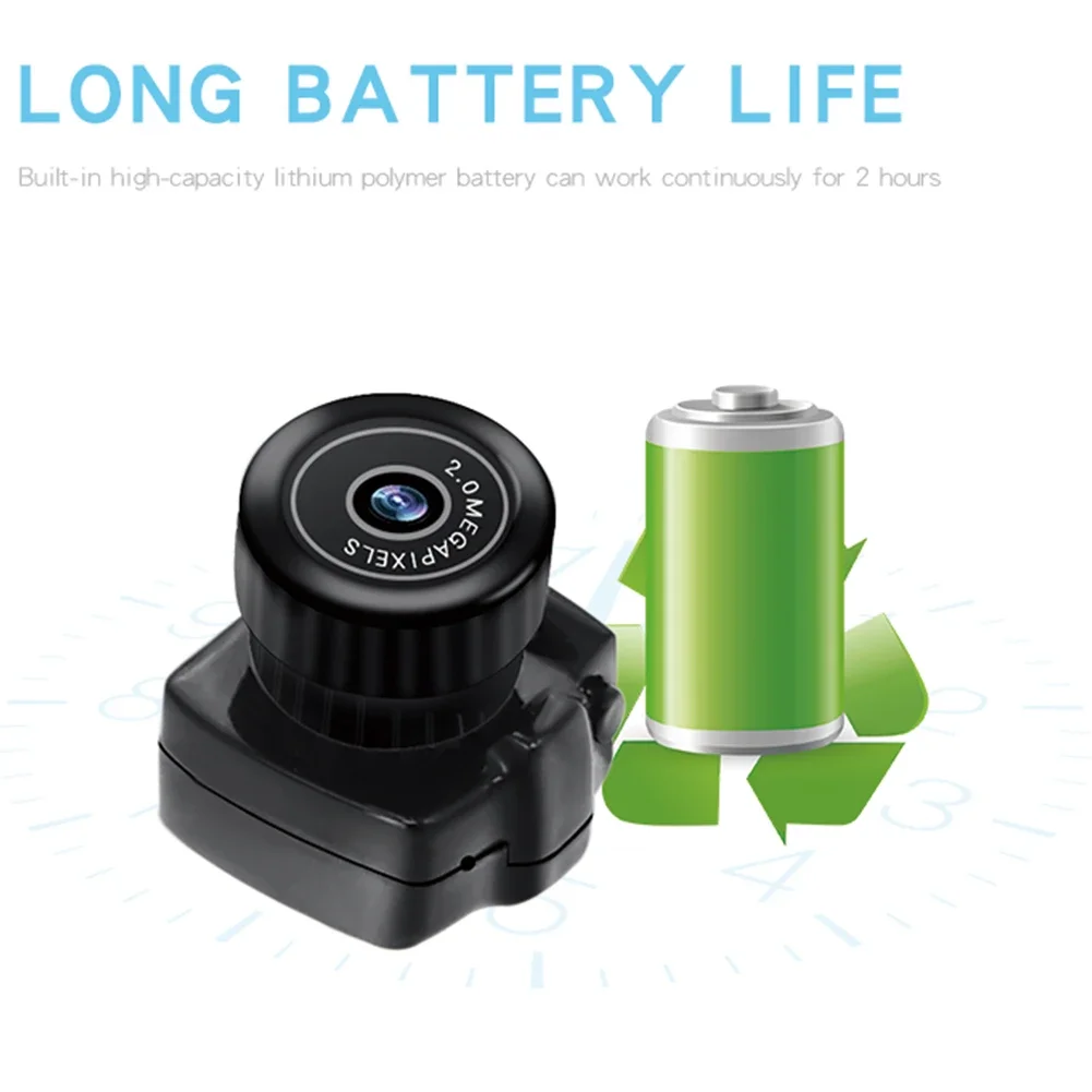 Y2000 Micro Camera 640x480 Video Resolution Small Pocket Security Monitor Device for Windows/MAC/Linux for Outdoor Sports