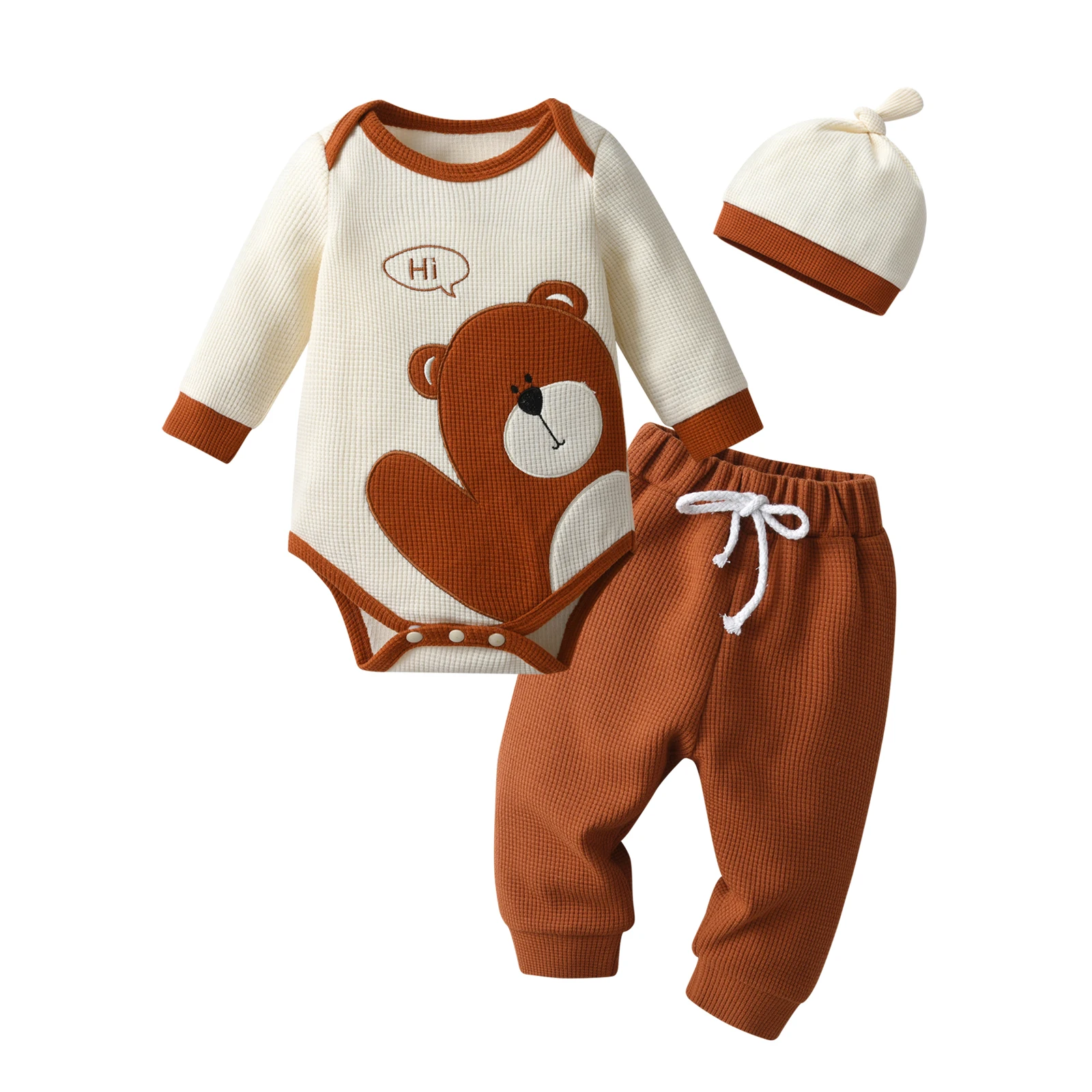 Bear Print Baby Outfit 1