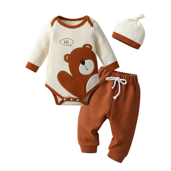 Bear Print Baby Outfit 1