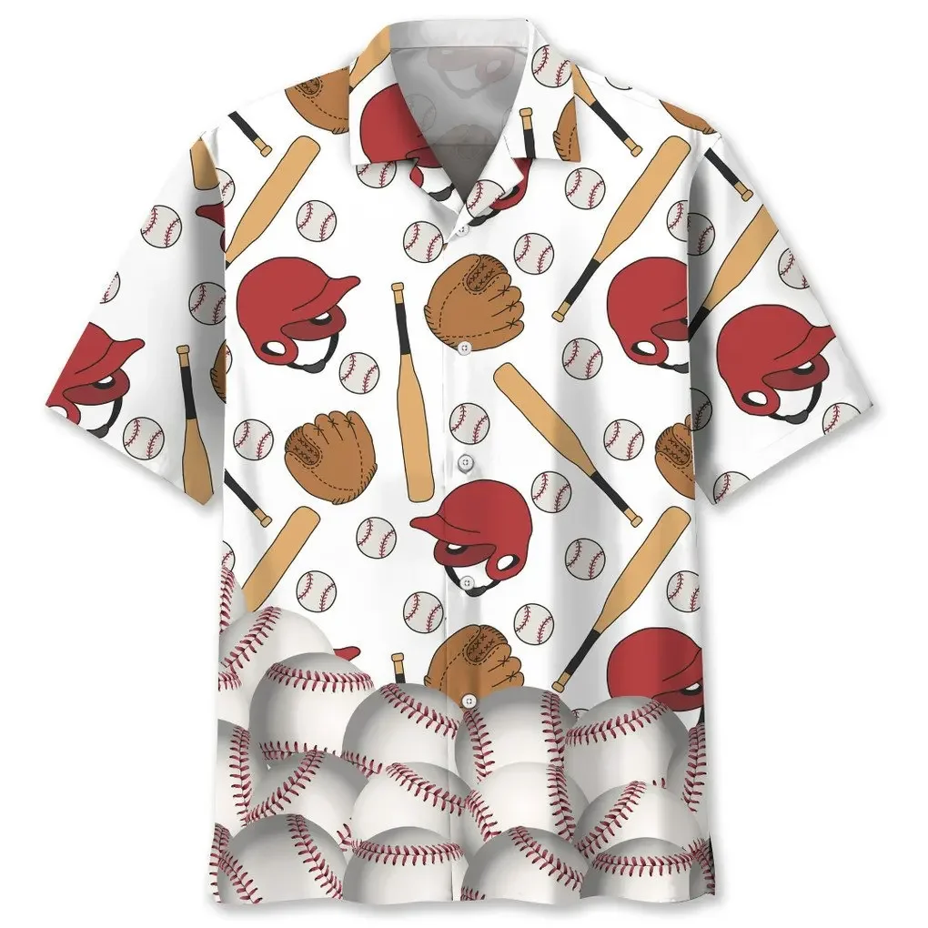

Men's shirt 3D baseball print sports fashion men's lapel top 2024 new large size casual men's short-sleeved shirt