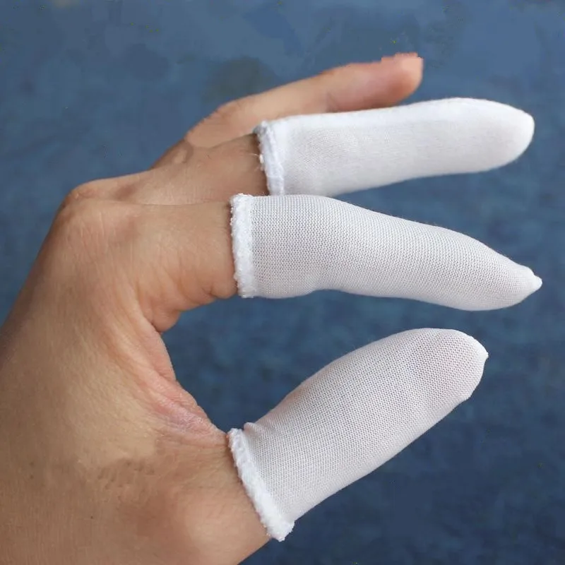50pcs/pack Disposable Cotton Finger cots Non-slip breathable protection Finger Protectors Extension Gloves Construction tools 2