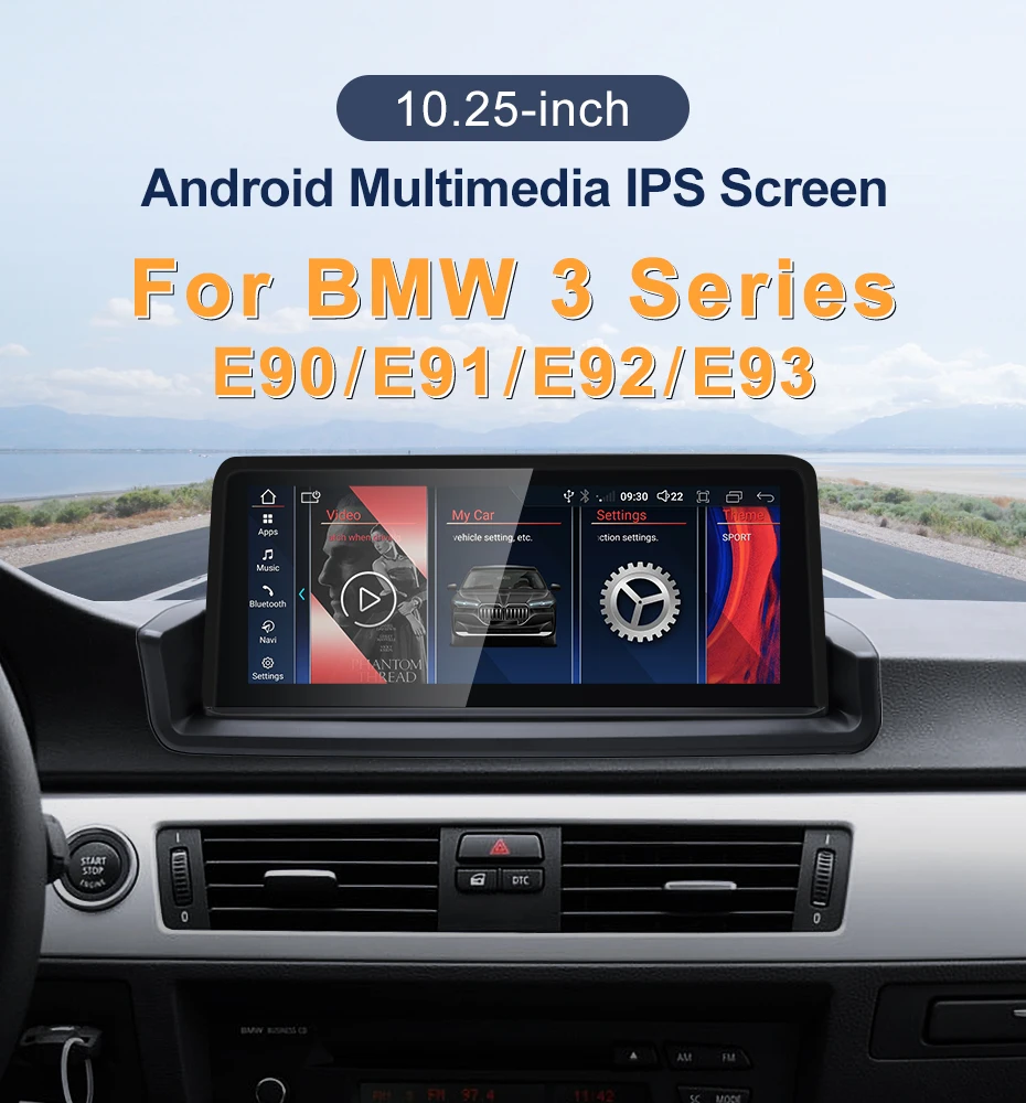 New ID6 ID7 ID8 UI Android System Wireless Carplay AUTO For BMW 3 Series E90 E91