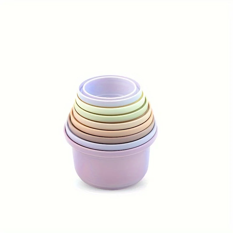 Bunny Stacking Cups Toy Rabbits Multi-colored Reusable Small Animals Puzzle Toys For Hiding Food Playing Small Animals Pet Toys pet toys stacking cups toy
