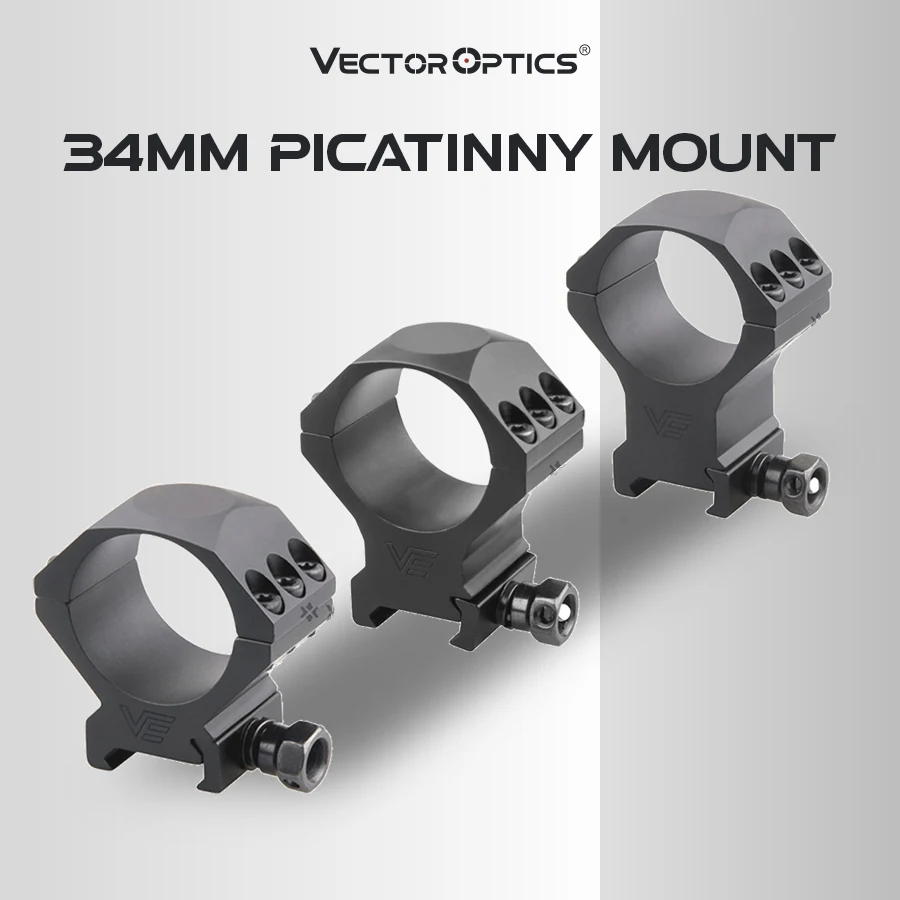 Vector Optics 34mm Scope Rings Mount for Rifle