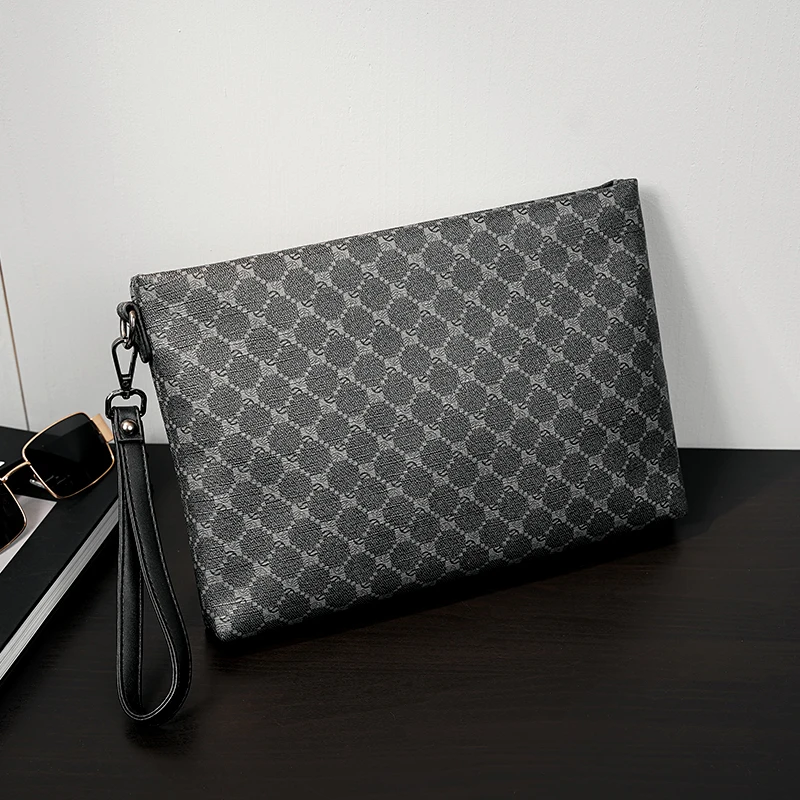 

Xiao.P 2023 New Plaid Clutch Bag Korean Men's Bag Casual Fashion Handgrip Envelope Bag Large Capacity IPAD Bag