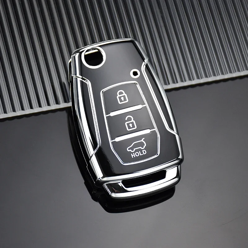 Cover Per Chiave Auto In TPU A 3 Pulsanti | Per SsangYong Kyron, Actyon, Korando, Tivoli, Portachiavi Antigraffio, Morbida