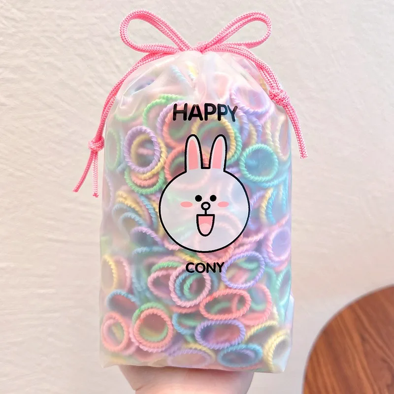 child-Free Hair Elastics for Toddler Girls - Mini Size Soft Elastic Bands for Tiny Ponytails & Braids, Non-Slip Baby Hair Ties