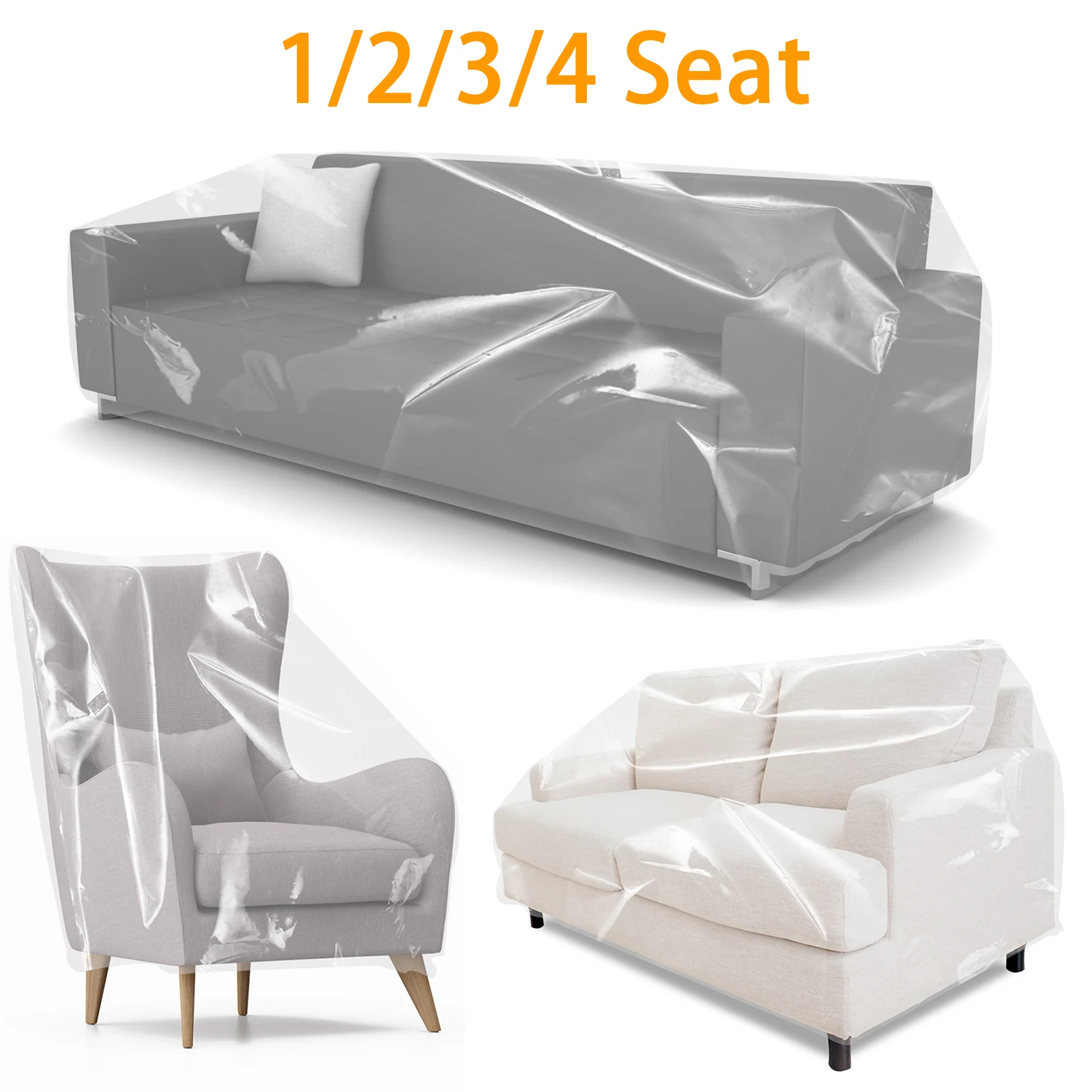 Clear Plastic Furniture Covers Sofa Plastic Cover For Moving Couch