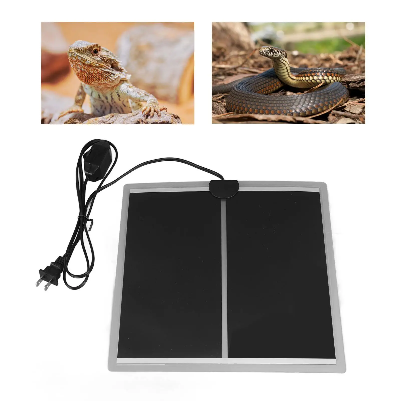 Reptile Terrarium Heat Pad US Plug 110-120V Waterproof Adjustable Temperature - Rapid Heating for home - Reliable Heat Source 3