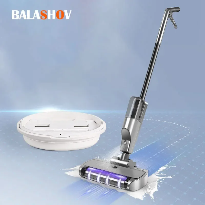 Intelligent Wireless Electric Floor Mops Household Smart Sweep and Drag Mop with Water Sprayer and UV Sterilization Lamp Cleanin