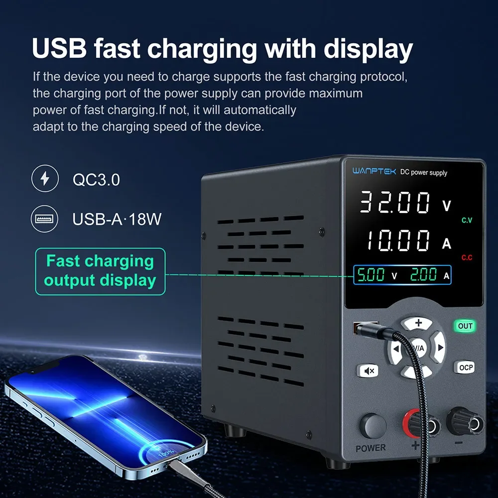 Wanptek 30V 10A DC Power Supply Adjustable Digit Display Mini Laboratory Power Supplies Voltage Regulator 60V 5A 120V 3A 30V 5A dc power supply