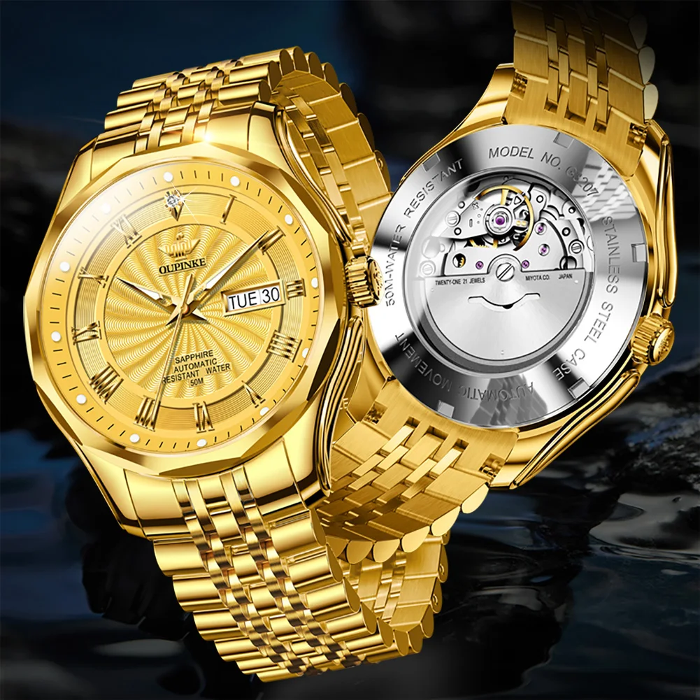 OUPINKE orologio meccanico automatico per uomo marchio di lusso