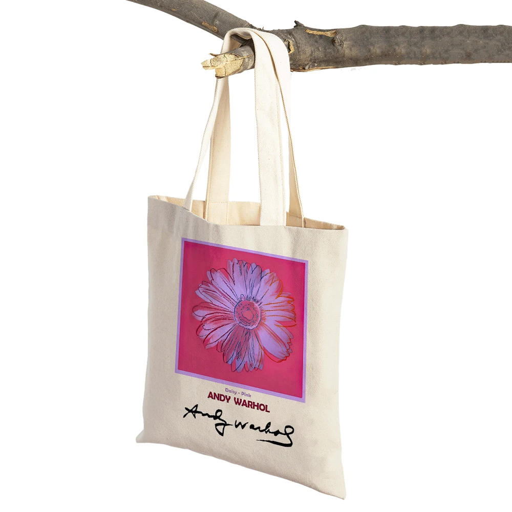 Vintage Art Andy Warhol Shoulder Shopper Bag Abstract Women