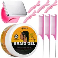 GOIPLE 16oz Strong Hold Lock and Twist Tames Frizz & Edge Braiding Gel for African Hair High Shine Braids Weaving Styling Pomade 1