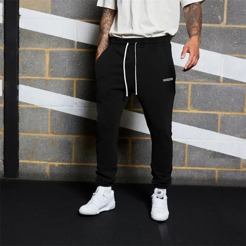 Description Picture 4 of itemMen's cotton sports pants, casual sports pants, fitness jogging, medium sports pants, printed, straight, FJGYM, running, trainin