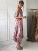 112698-ee68b8.jpg Robe Chic Imprimée pour Femme, Col Halter Sans Manches, Taille Irrégulière, Robes Élégantes pour Dames, Collection Été 2026, Robe de Vacances Chic pour Femme