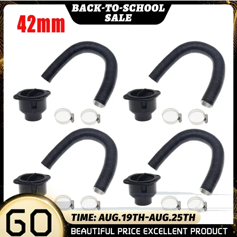 4 Set 42mm Car Auto Heater Duct Pipe Ducting Warm Air Outlet Vent Hose Clips Fits For Parking Diesel Heater Webasto Eberspacher