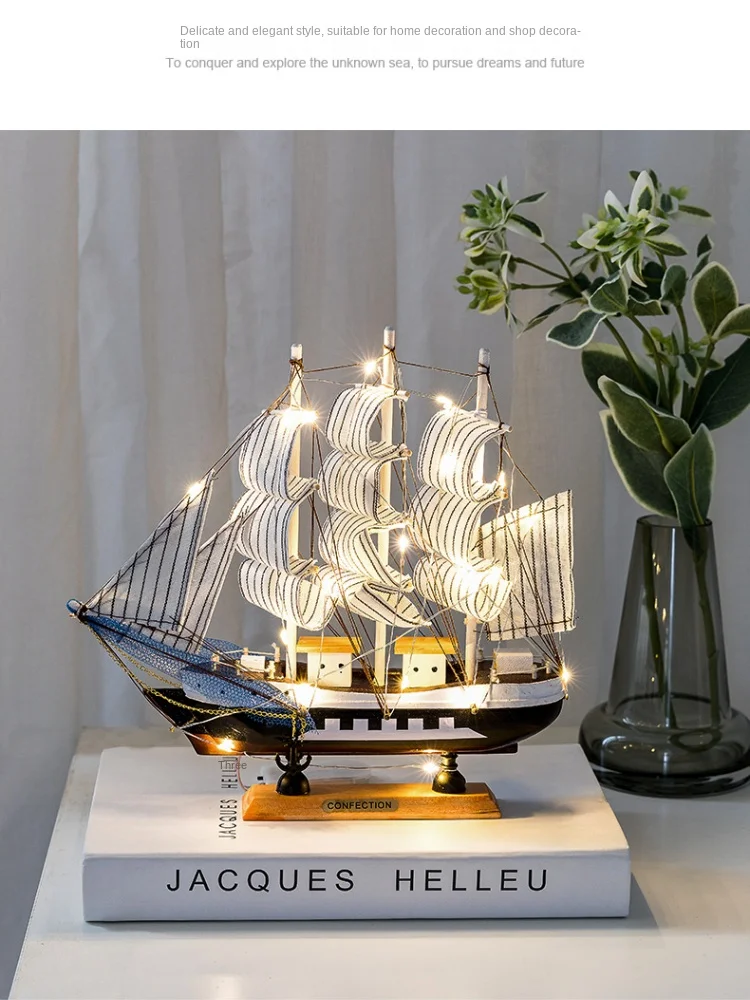 Wooden Sailboat Model Crafts