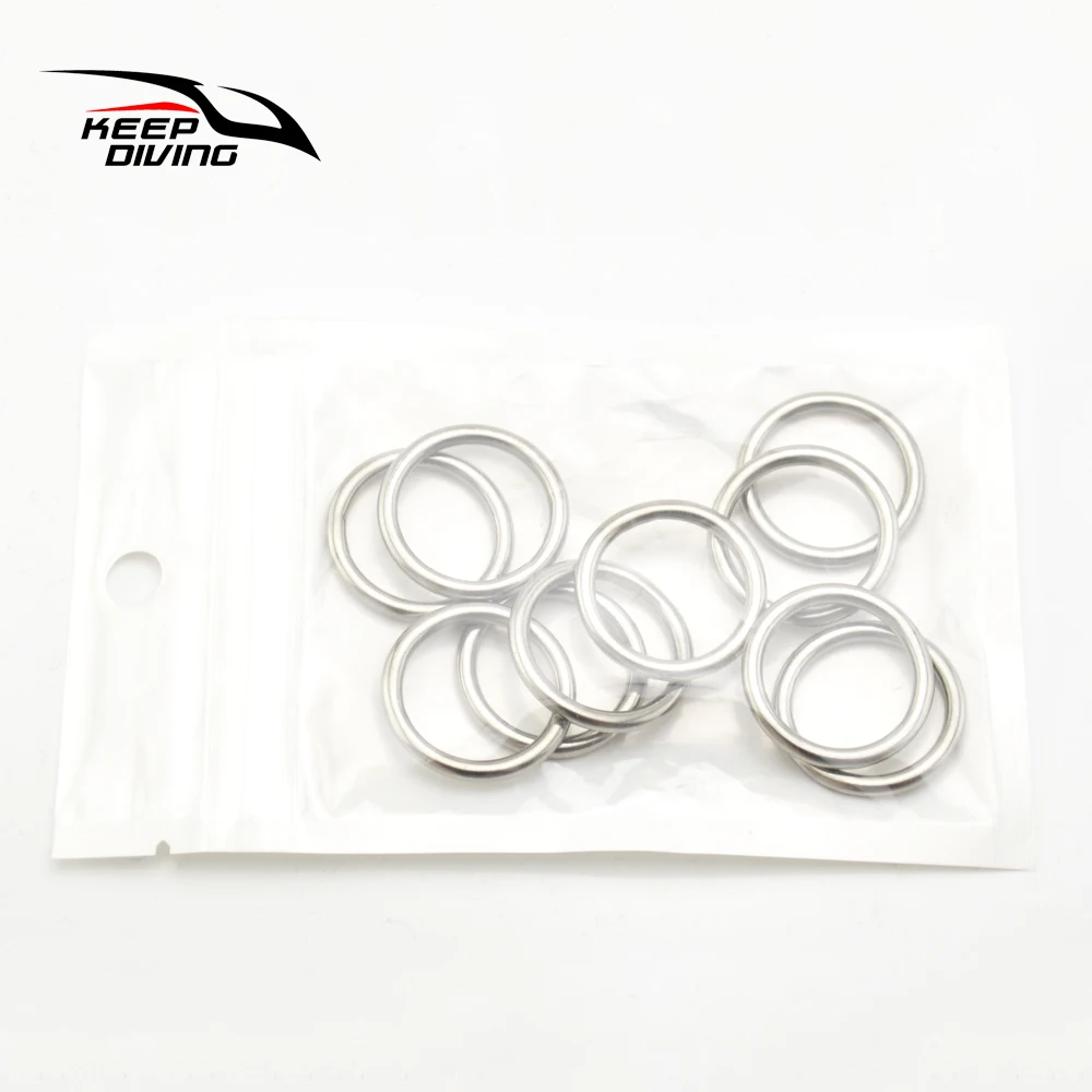 KEEP DIVING 10 PCS 20MM 316 Stainless Steel Welded Durable Round O Rings BCD Accessories Diving Equipment 2