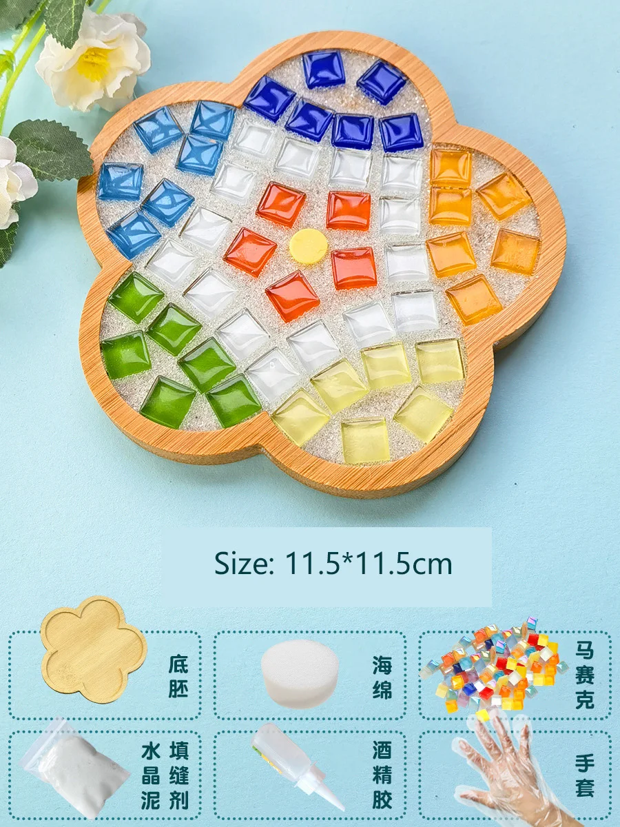 Handmade Bamboo Mosaic Coasters DIY Craft Kit