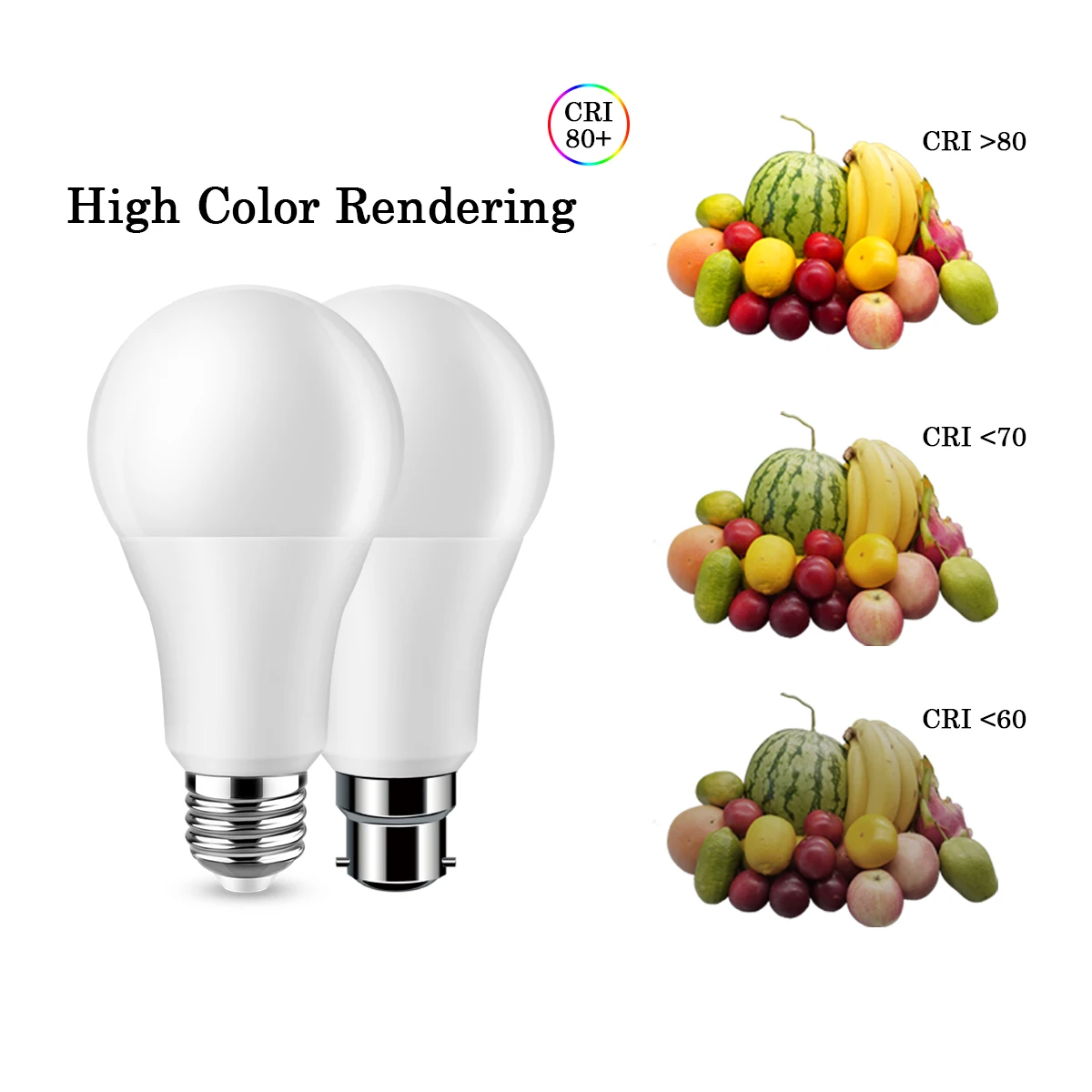 공장 직접 LED 전구 전체 전압 AC120V 220V 8W-24W E27 B22 높은 루멘, 깜박임없는 3000K/4000K/6000K 따뜻한 백색광