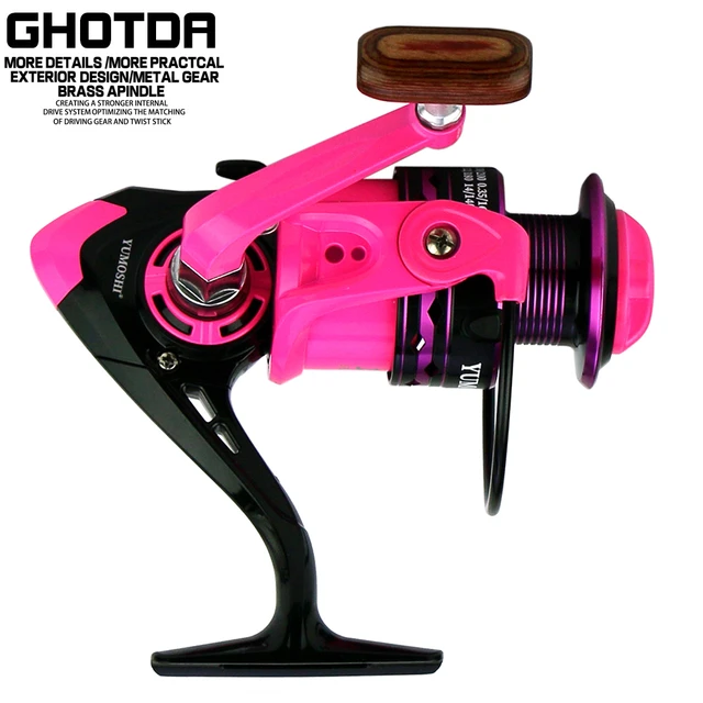 Ghotda Pink Fly Fishing Reel 2000-7000Series High Speed 5.2:1