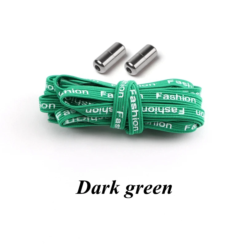 1Pair Elastic Locking Shoelaces Printed letters Flats No Tie Shoelace Quick Sneakers Kids Adult Women Men Shoe laces Strings
