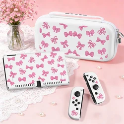 Switch Protective Shell with Portable Carrying Case - Dual - Use Design, Detachable Cover, Scratch & Drop Resistant for Switch OLED (WHITE)