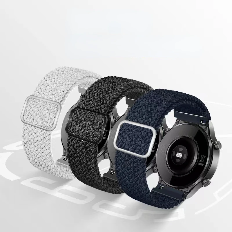 Adjustable Woven Nylon Watch Strap, 20mm/22mm - Universal Fit