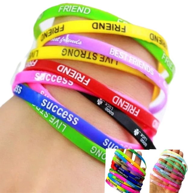 Rubber Band Bracelets - Sayings