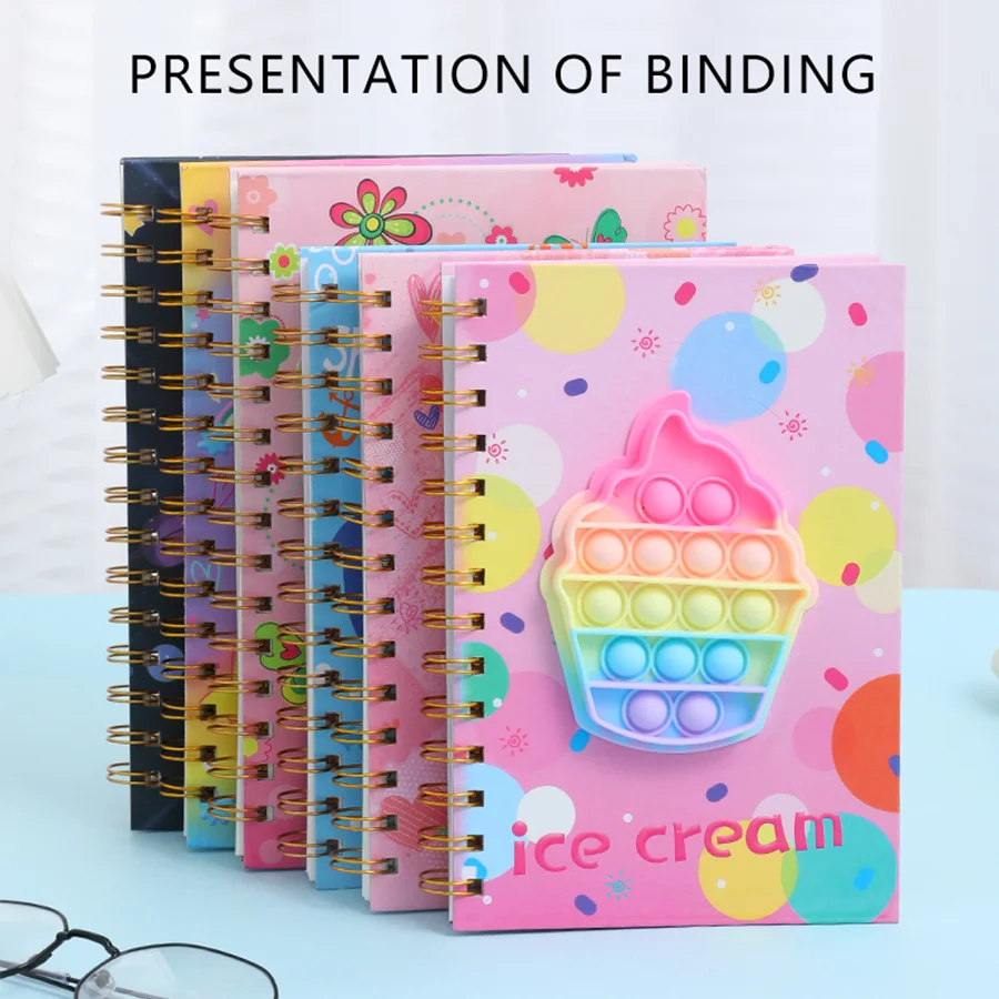 A popular animal food and starry sky Instagram diary, cute notebook planner, 200 page thick version 3