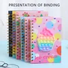 A popular animal food and starry sky Instagram diary, cute notebook planner, 200 page thick version 3