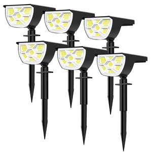 72/68LED Solar Spot Lights Outdoor Waterproof Garden Solar Landscape Spotlights 3 Modes Wall Lights Door Backyard Garage Deck