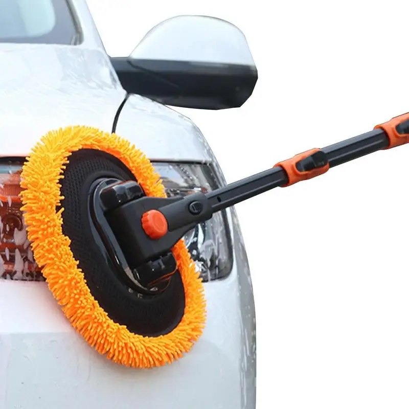 

Car Wash Mop And Cleaning Brush Car Wash Brush Telescopic Long Handle Mop Curved Rod Soft Brush Car Maintenance Auto Supplies