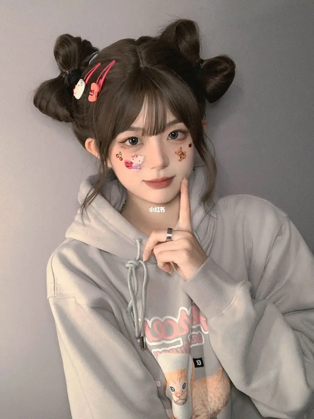 Japanese Sweet Anime Hoodies for Girls Autumn Winter Kawaii Soft Girl Long Sleeve Cartoon Hoodie Women Casual Pullover