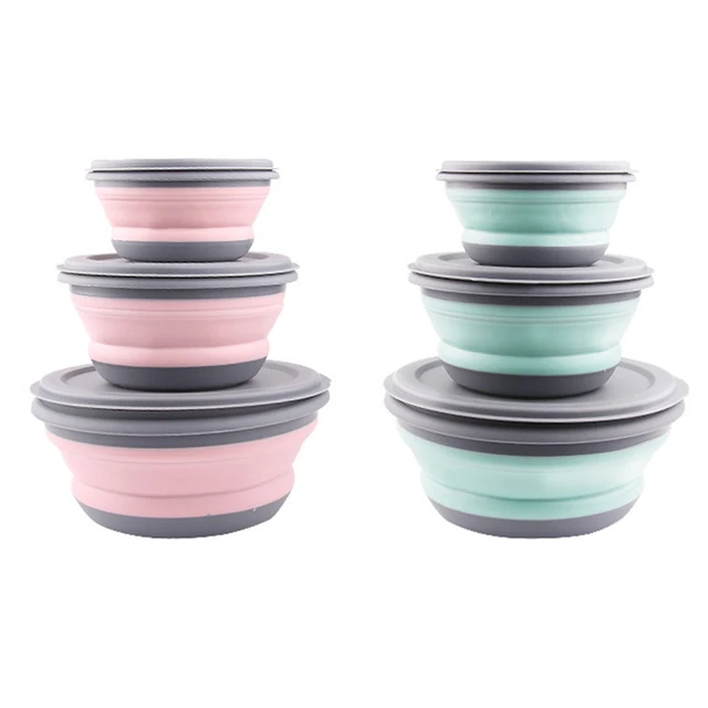 3-Piece Foldable Silicone Lunch Box Set 5
