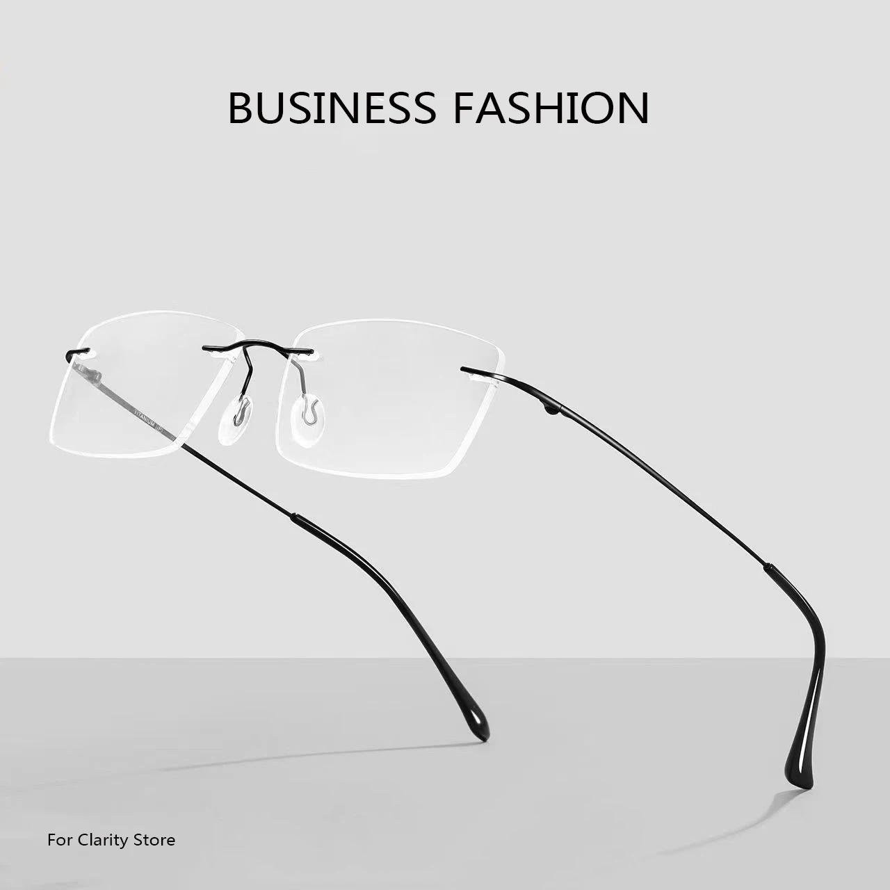Fashion Business Anti-blue Light Frameless Reading Glasses Women Anti-fatigue Presbyopic Glasses Computer Grade Glasses 4