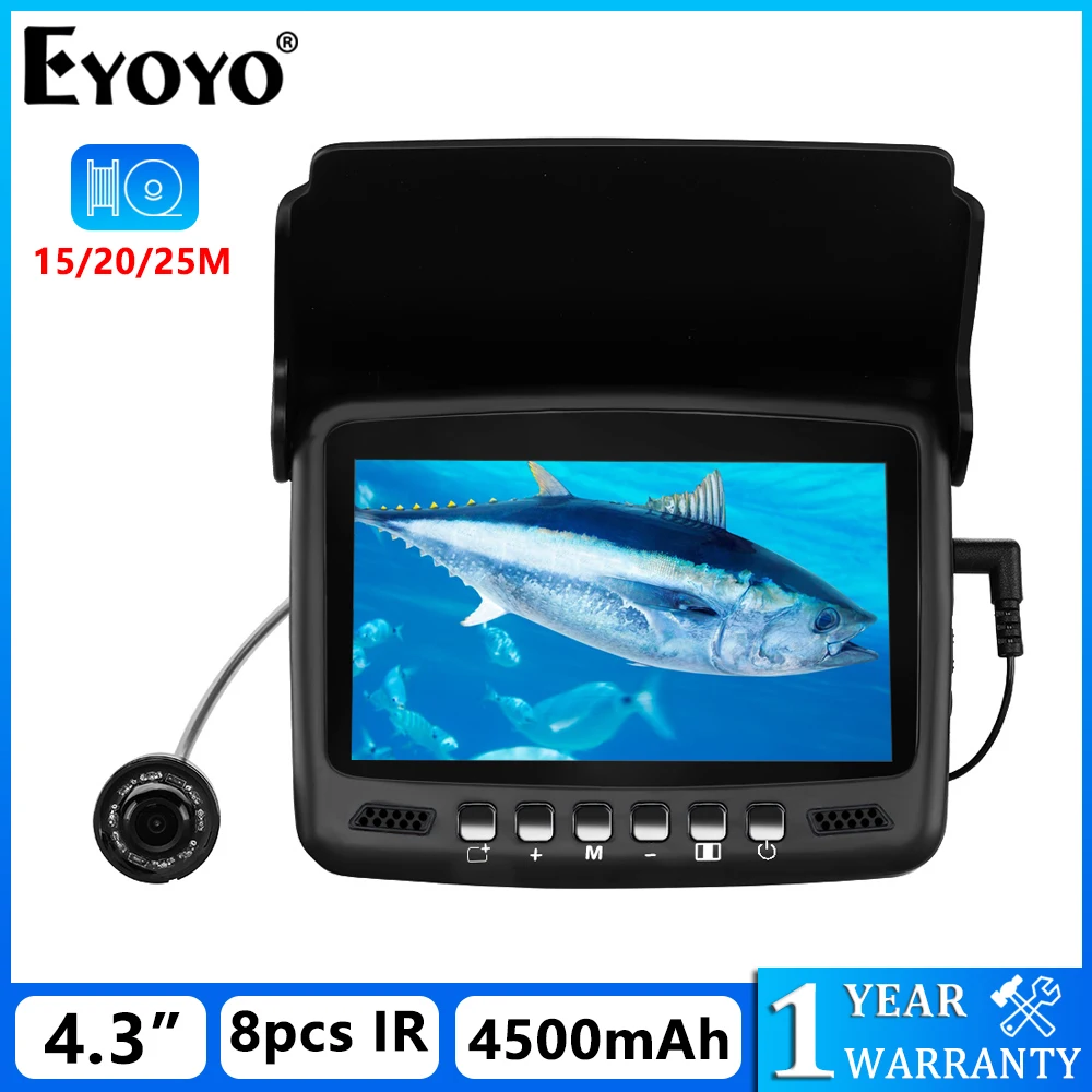 Eyoyo Underwater Winter Fishing 9 Large Color Screen 1000TVL Fish Finder  360° Horizontal Rotation Waterproof Camera 30M Cable - AliExpress