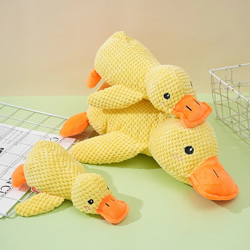 Little Yellow Duck Plush Dog Toy 5