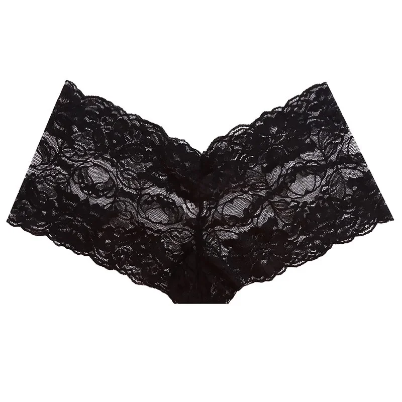Women Panties Sexy Mesh Lace Strings Floral Transparent Thongs Low Waist Briefs Underwear