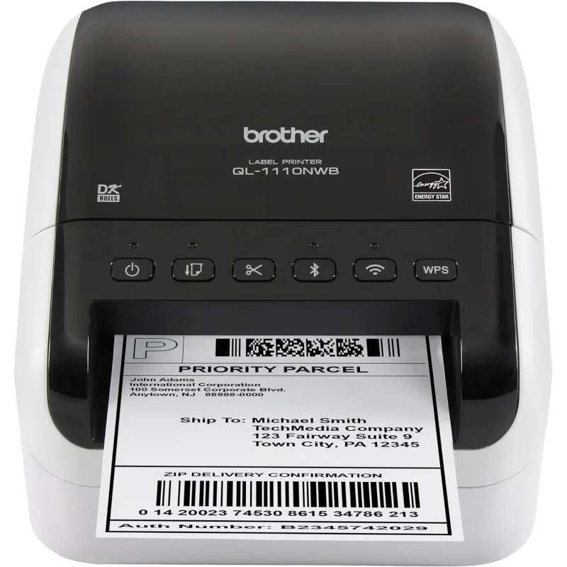 

QL1110NWB QL-1110NWB широкий формат, почтовые расходы и профессиональный Термопринтер для печати этикеток со штрих-кодом с беспроводным подключением, 4 дюйма