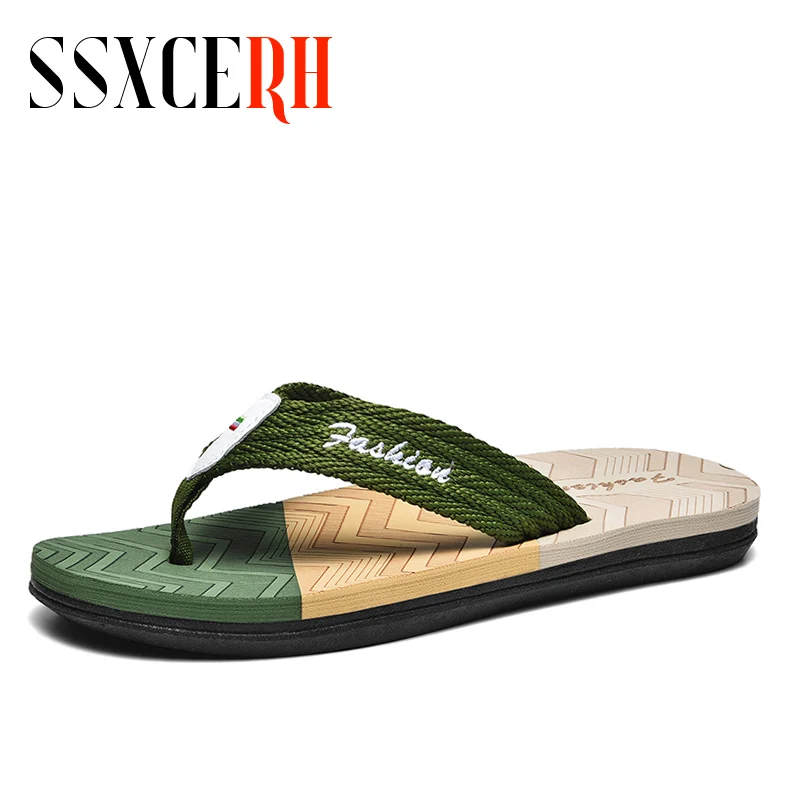 

Summer Brand Fashion Flip Flop Men High Quality Non-Slip Outdoor Beach Flip Flops Men Flat Casual Slippers Men Chinelo Masculino