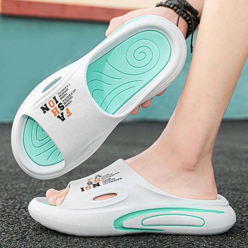 

Летние тапочки, мужские комнатные сандалии из ЭВА с мягкой подошвой, женские шлепанцы, шлепанцы большого размера 46