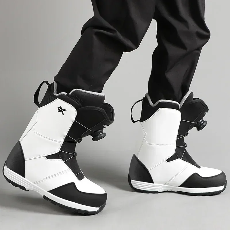 Couple New Snowboard Shoes Women Snow Boots Man Winter Wire Buckle Fast Wear Ski Shoes Ski Equipment Warm Anti Boots
